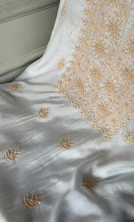 Load image into Gallery viewer, Ashima Women's Lucknowi Handcrafted Muslin Chikankari Unstitched Suit Material - HONC0243934