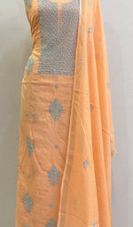 Load image into Gallery viewer, Women&#39;s Lakhnavi Handcrafted Mul Chanderi Kurta And Dupatta Set - HONC085950
