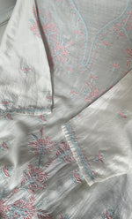 Load image into Gallery viewer, Women&#39;s Lakhnavi Handcrafted Chanderi Silki Semi - Stitched Kurta And Dupatta Set - HONC0314223

