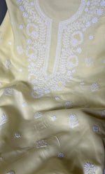 将图像加载到图库查看器中， Women&#39;s Lakhnavi Handcrafted Unstitched Cotton Chikankari Suit Material - HONC0310531
