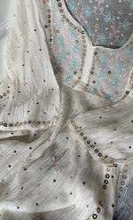 Load image into Gallery viewer, Women&#39;s Lakhnavi Handcrafted Mul Chanderi Semi - Stitched Kurta And Dupatta Set- HONC0316296
