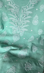 将图像加载到图库查看器中， Women&#39;s Lakhnavi Handcrafted Unstitched Cotton Chikankari Suit Material - HONC0285011
