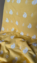 将图像加载到图库查看器中， Women's Lakhnavi Handcrafted Cotton Chikankari Kurta And Kurta Dupatta Set