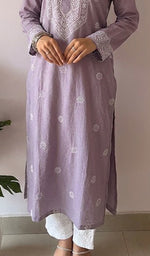 Prisha Women's Lakhnavi Handcrafted Cotton Chikankari Kurti - HONC055555