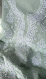 Load image into Gallery viewer, Women&#39;s Lakhnavi Handcrafted Unstitched Cotton Chikankari Suit Material - HONC0291825
