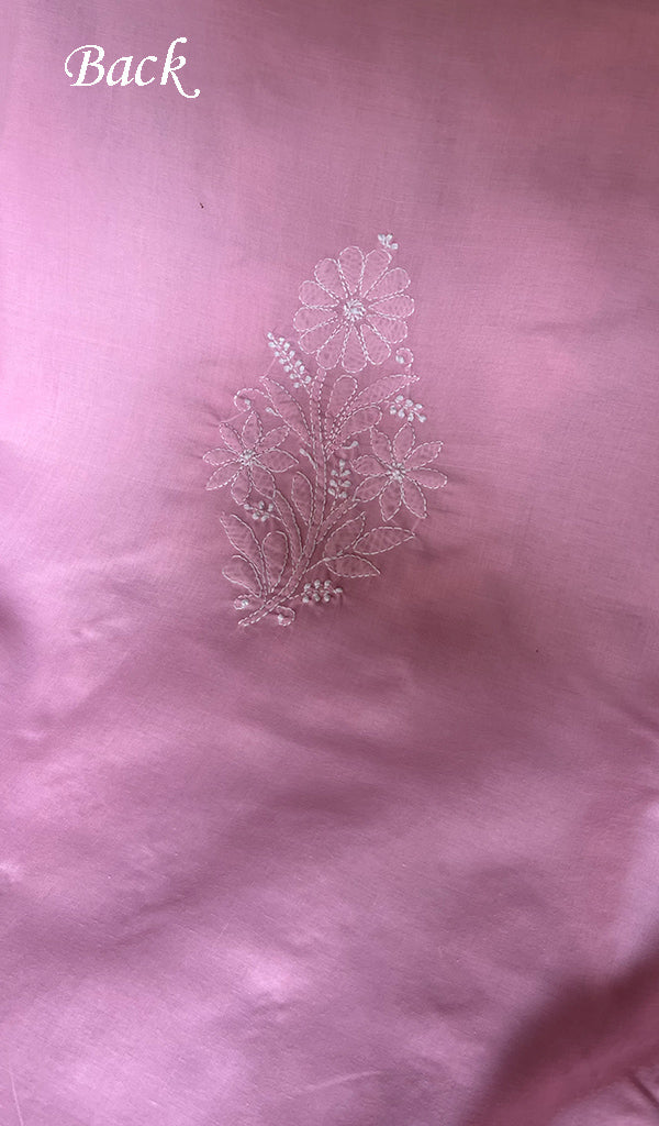 Women's Lakhnavi Handcrafted Cotton Unstitched Chikankari Suit Material - HONC0379159