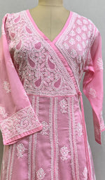 将图像加载到图库查看器中， Abisha Women&#39;s Lucknowi Handcrafted Cotton Chikankari Angrakha - HONC0232847
