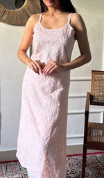 Load image into Gallery viewer, Women's Lakhnavi Handcrafted Cotton Chikankari Kurti - HONC0325762