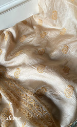 Load image into Gallery viewer, Women's Lakhnavi Handcrafted Tussar Silk Chikankari Kurta And Dupatta Set - HONC0314535