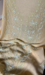 将图像加载到图库查看器中， Women&#39;s Lakhnavi Handcrafted Mul Chanderi Unstitched Kurta And Dupatta Set - HONC0302256
