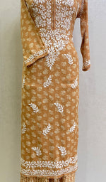 将图像加载到图库查看器中， Women&#39;s Lakhnavi Handcrafted Modal Cotton Chikankari Kurta And Palazzo Set - HONC0153863
