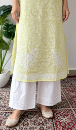 Women's Lucknowi Handcrafted Cotton Chikankari Kurti- HONC0392384