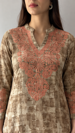Cotton Chikankari Stitched Kurti HONC0106285