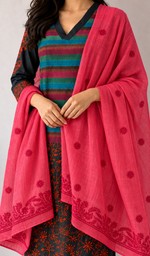 Women's Lucknowi Handcrafted Cotton Chikankari Dupatta - HONC03040080