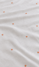Lakhnavi Handcrafted Cotton Chikankari Bedsheet Set - HONC0379438