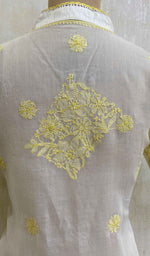 将图像加载到图库查看器中， Women&#39;s Lucknowi Handcrafted Cotton Chikankari Top - HONC013306