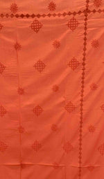 将图像加载到图库查看器中， Lakhnavi 手工制作的 Chikankari 棉质床单套装 - HONC043433
