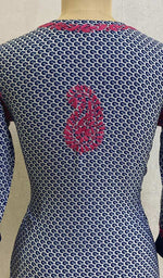 Load image into Gallery viewer, Women&#39;s Lakhnavi Handcrafted Crepe Chikankari Top - HONC067294
