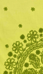 将图像加载到图库查看器中， Lakhnavi 手工制作的棉质 Chikankari 桌布 - HONC041209