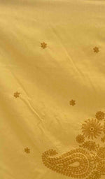 将图像加载到图库查看器中， Lakhnavi 手工制作的棉质 Chikankari 桌布 - HONC041248