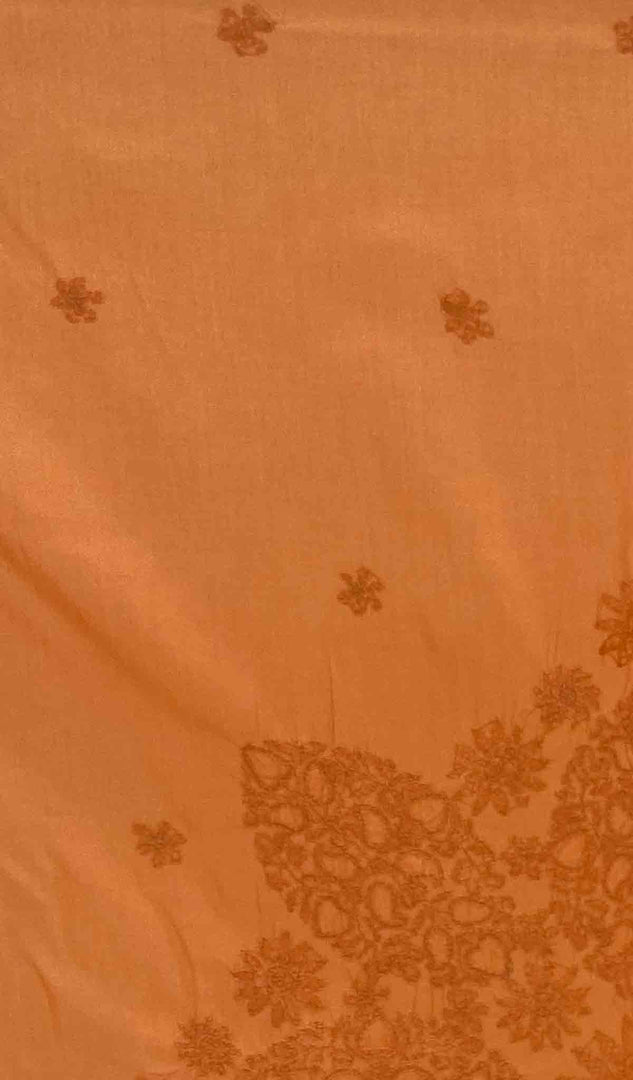 Lakhnavi 手工制作的棉质 Chikankari 桌布 - HONC041217