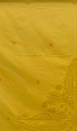 将图像加载到图库查看器中， Lakhnavi 手工制作的棉质 Chikankari 桌布 - HONC041213
