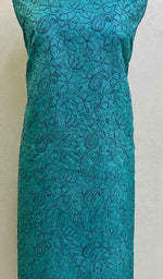 Load image into Gallery viewer, Women&#39;s Lakhnavi Handcrafted Tussar Silk Chikankari Unstitched Kurti Fabric - Honc090857