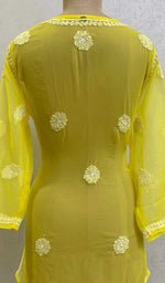 Load image into Gallery viewer, Women's Lakhnavi Handcrafted  Fox-Georgette Chikankari Top - HONC093101