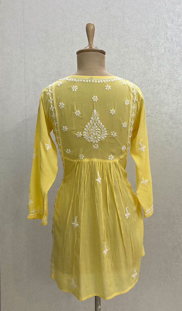 Women's Lucknowi Handcrafted Modal Cotton Chikankari Tunics - HONC098361