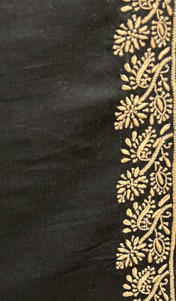 Lucknowi 手工制作 Pashmina Chikankari 披肩 - Honc0107051