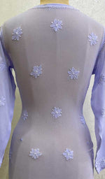 Load image into Gallery viewer, Women&#39;s Lucknowi Handcrafted Viscose Georgette Chikankari Top - HONC0109031
