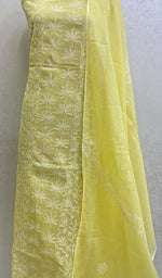 Load image into Gallery viewer, Women&#39;s Lakhnavi Handcrafted Kota Cotton Chikankari  Kurta  And Dupatta Set- HONC0119306
