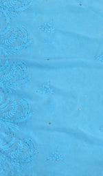 Load image into Gallery viewer, Women&#39;s Lucknowi Handcrafted Viscose Georgette Chikankari Dupatta - Honc095703