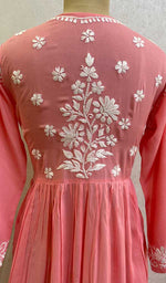 Load image into Gallery viewer, Women&#39;s Lucknowi Handcrafted Modal Cotton Chikankari Dress - HONC0121459
