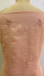 Load image into Gallery viewer, Women&#39;s Lucknowi Handcrafted Kota Cotton Chikankari Unstitched Kurta Dupatta Fabric - HONC0735700