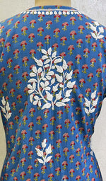 Load image into Gallery viewer, Women&#39;s Lucknowi Printed Handcrafted Cotton Chikankari Kurti - HONC0130550
