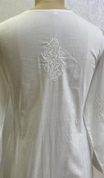 Load image into Gallery viewer, Women&#39;s Lucknowi Handcrafted Modal Cotton Chikankari Kurti - HONC0129534