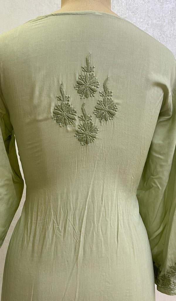 Women's Lucknowi Handcrafted Modal Cotton Chikankari Kurti - HONC0133844