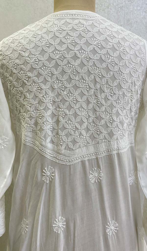 Women's Lakhnavi Handcrafted Mul Cotton Chikankari Dress - HONC0110750