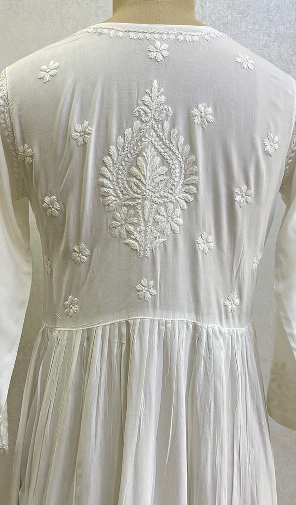Lakhnavi Handcrafted Mul Cotton Chikankari Dress - NC051039