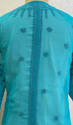 Load image into Gallery viewer, Haaya Women&#39;s Lakhnavi Handcrafted Faux-Georgette Chikankari Dress - HONC0137255
