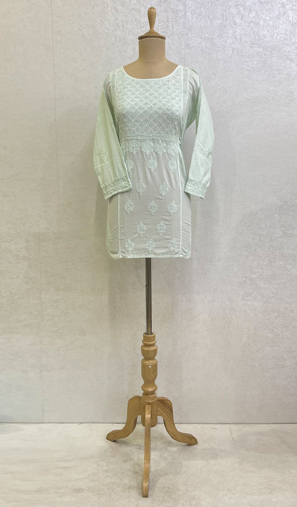 Women's Lakhnavi Handcrafted Cotton Chikankari Top - HONC0111341