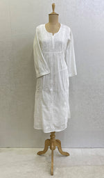 将图像加载到图库查看器中， Women&#39;s Lucknowi Handcrafted Cotton Chikankari Kurti - HONC0118635
