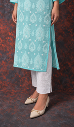 Women's Lucknowi Handcrafted Cotton Chikankari Kurti- HONC0392405