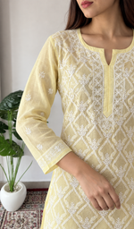 Women's Lucknowi Handcrafted Cotton Chikankari Kurti- HONC0392425