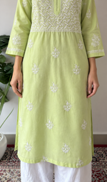 Women's Lucknowi Handcrafted Cotton Chikankari Kurti-HONC0161264