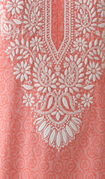 Women's Lucknowi Handcrafted Cotton Chikankari Kurti- HONC0392401