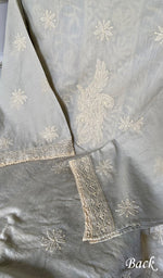 将图像加载到图库查看器中， Women's Lakhnavi Handcrafted Cotton Chikankari Unstitched Kurti Fabric - HONC0348846