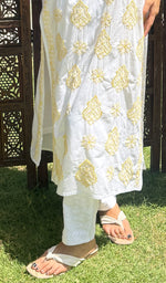 Load image into Gallery viewer, Women&#39;s Lucknowi Handcrafted Cotton Chikankari Kurti - HONC0273978
