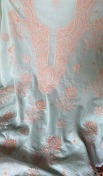 Load image into Gallery viewer, Women's Lakhnavi Handcrafted Cotton Unstitched Chikankari Suit Material - HONC0358173